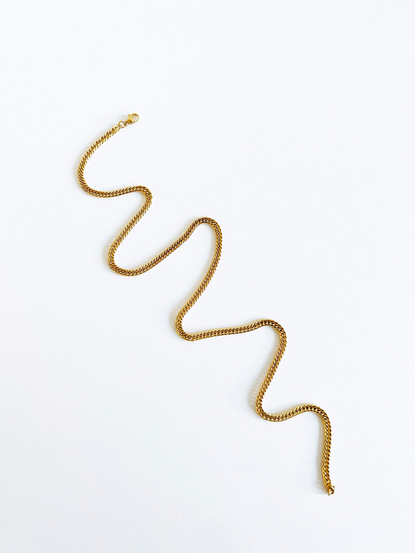 18k Mini Gold Curb Chain