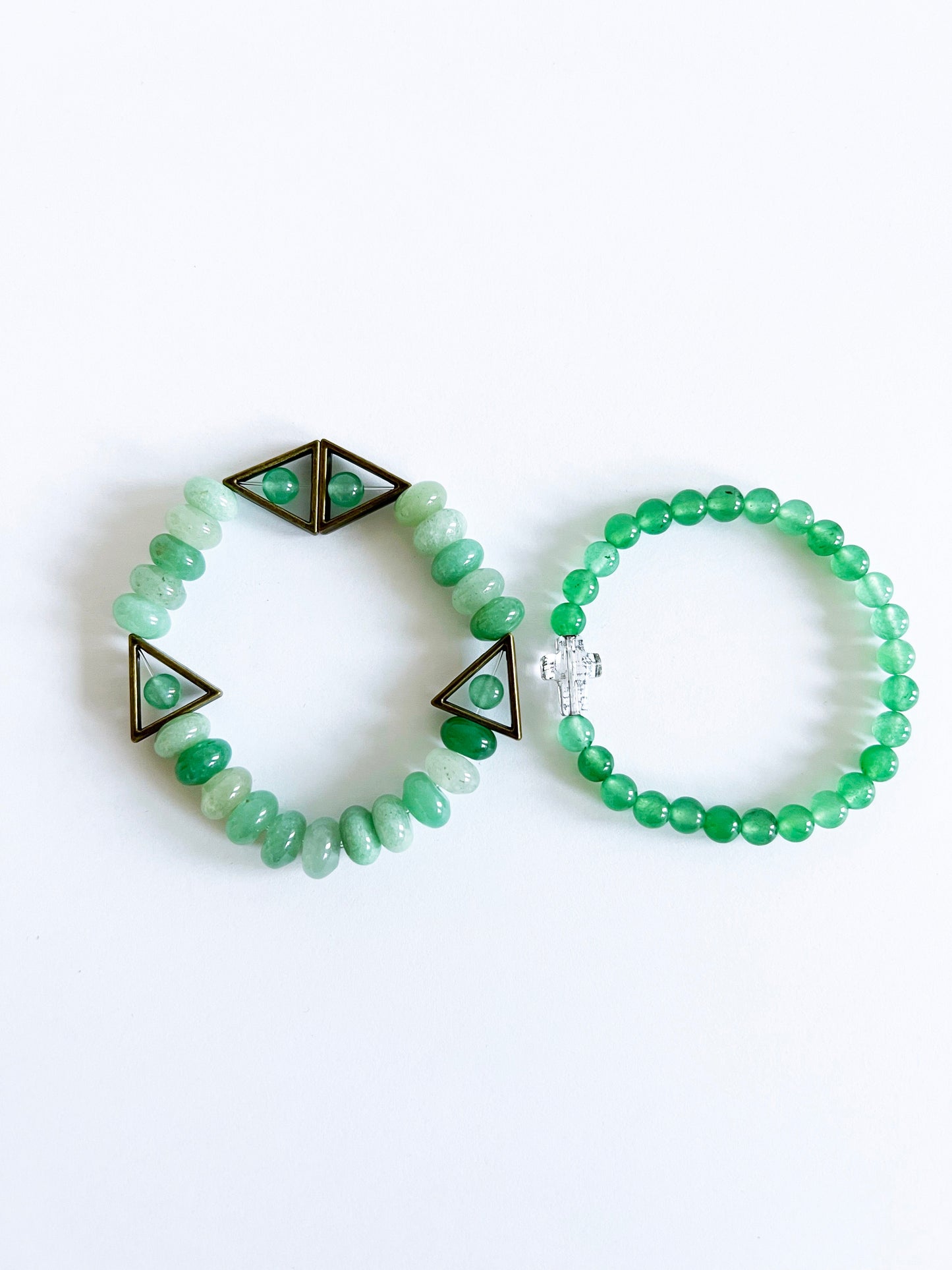 Jade and Glass Bracelet set