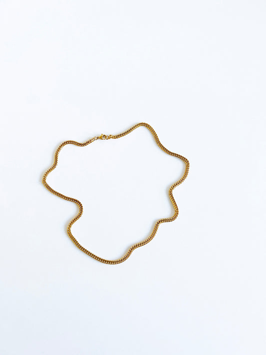 18k Mini Gold Curb Chain