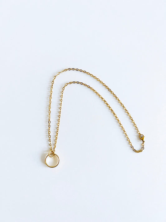 18k Gold Harlow Circle Necklace